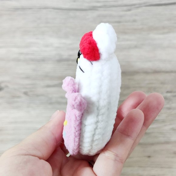 Handmade Amigurumi Crochet Sanrio Hello Kitty Donut - Picture 4 of 9
